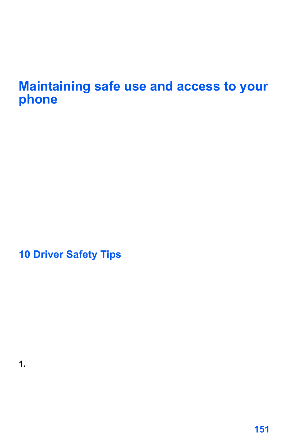 Maintaining safe use and access to your phone | Samsung SCH-A890ZSVXAR User Manual | Page 159 / 196