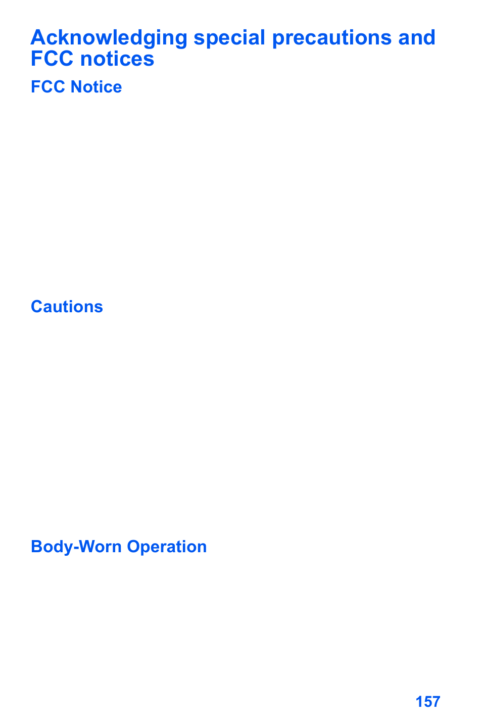 Acknowledging special precautions and fcc notices | Samsung SCH-A890ZSVXAR User Manual | Page 165 / 196