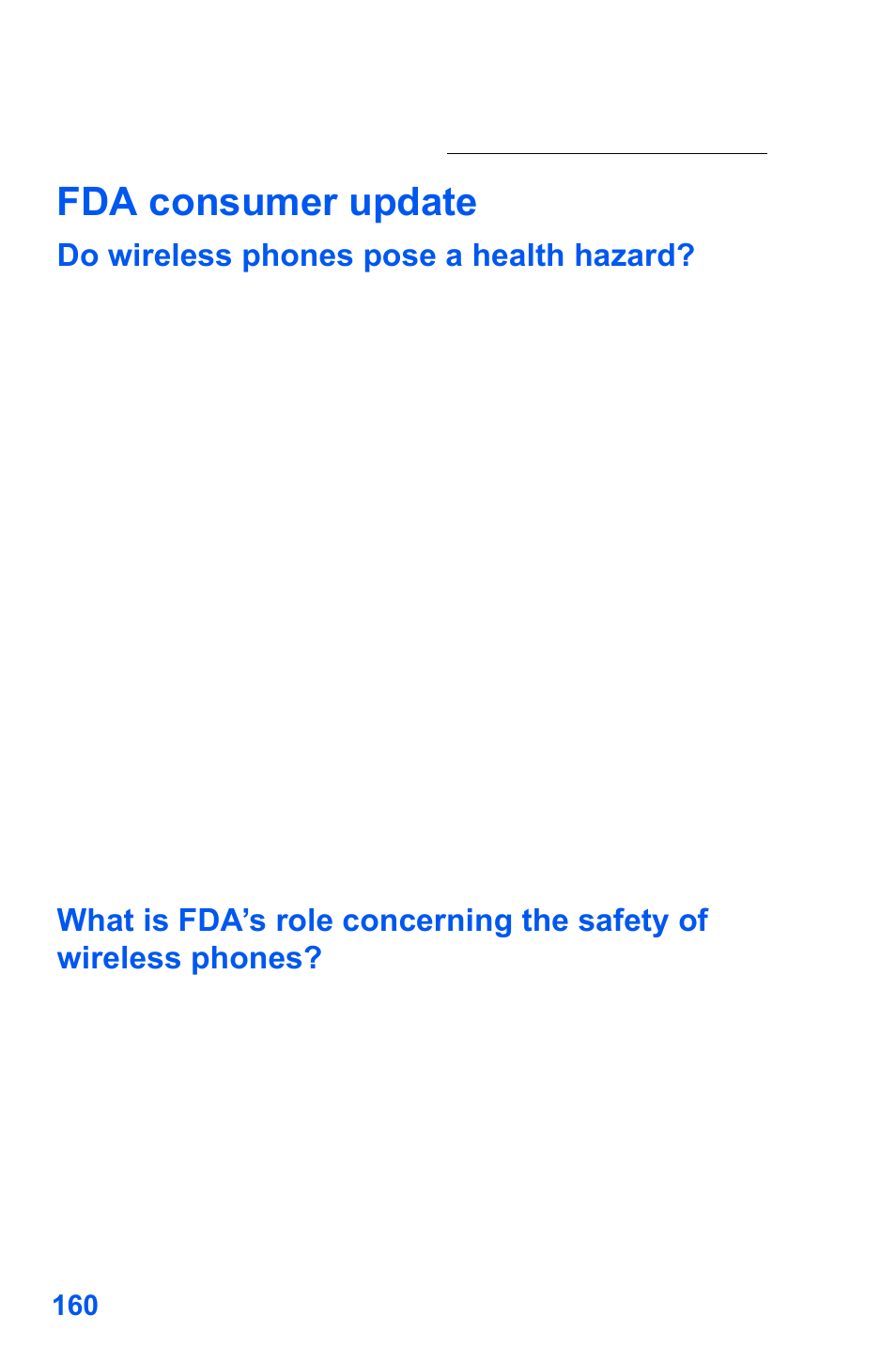 Fda consumer update | Samsung SCH-A890ZSVXAR User Manual | Page 168 / 196