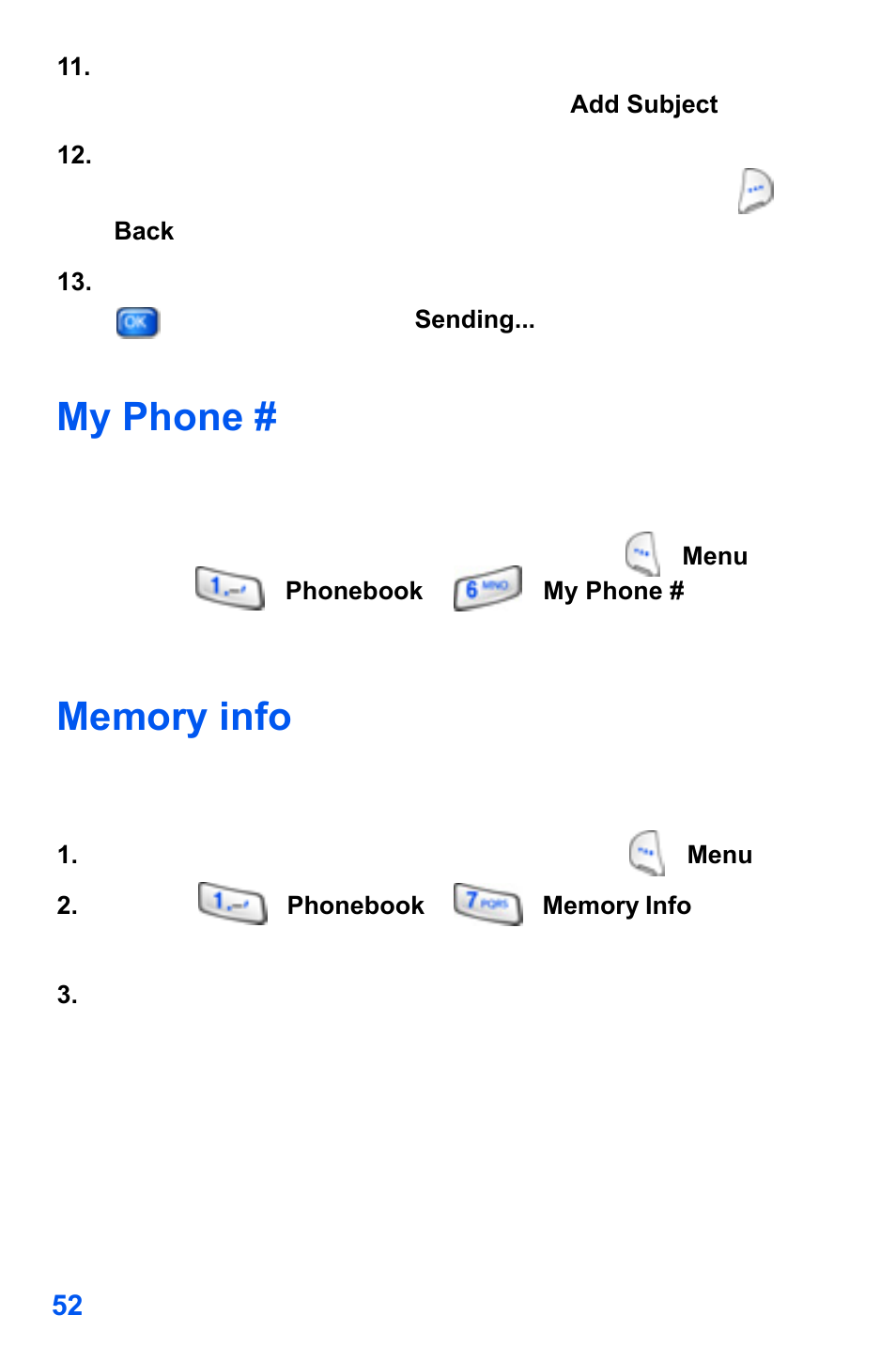 My phone, Memory info | Samsung SCH-A890ZSVXAR User Manual | Page 60 / 196