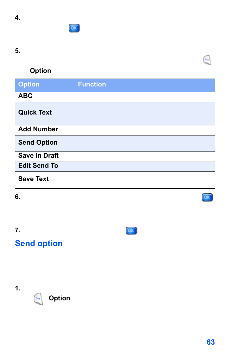 Send option | Samsung SCH-A890ZSVXAR User Manual | Page 71 / 196