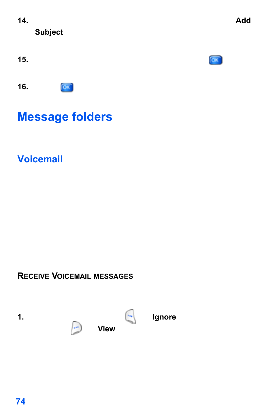 Message folders | Samsung SCH-A890ZSVXAR User Manual | Page 82 / 196