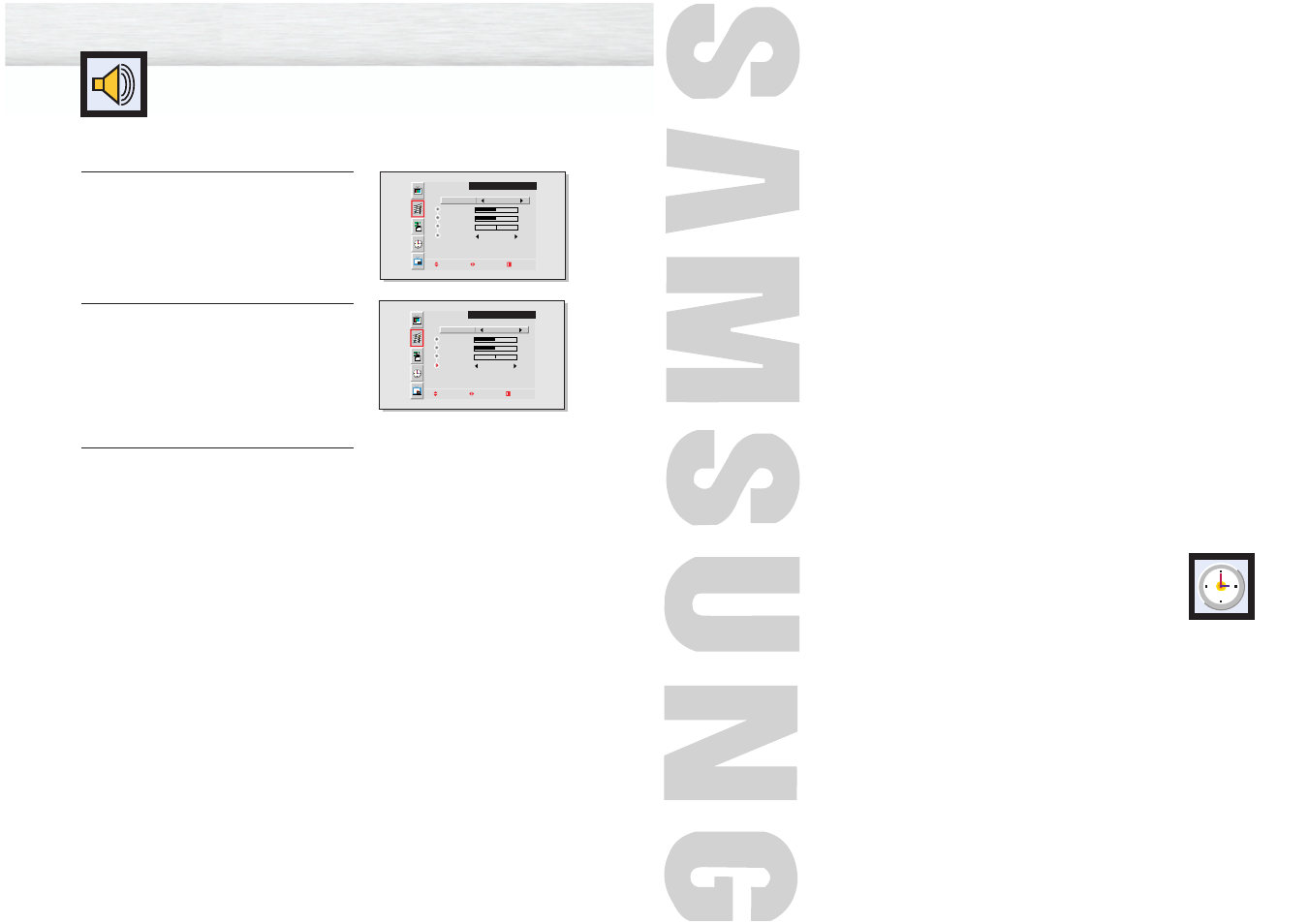 Using the surround, Time setting | Samsung HPM5027X-XAC User Manual | Page 18 / 34