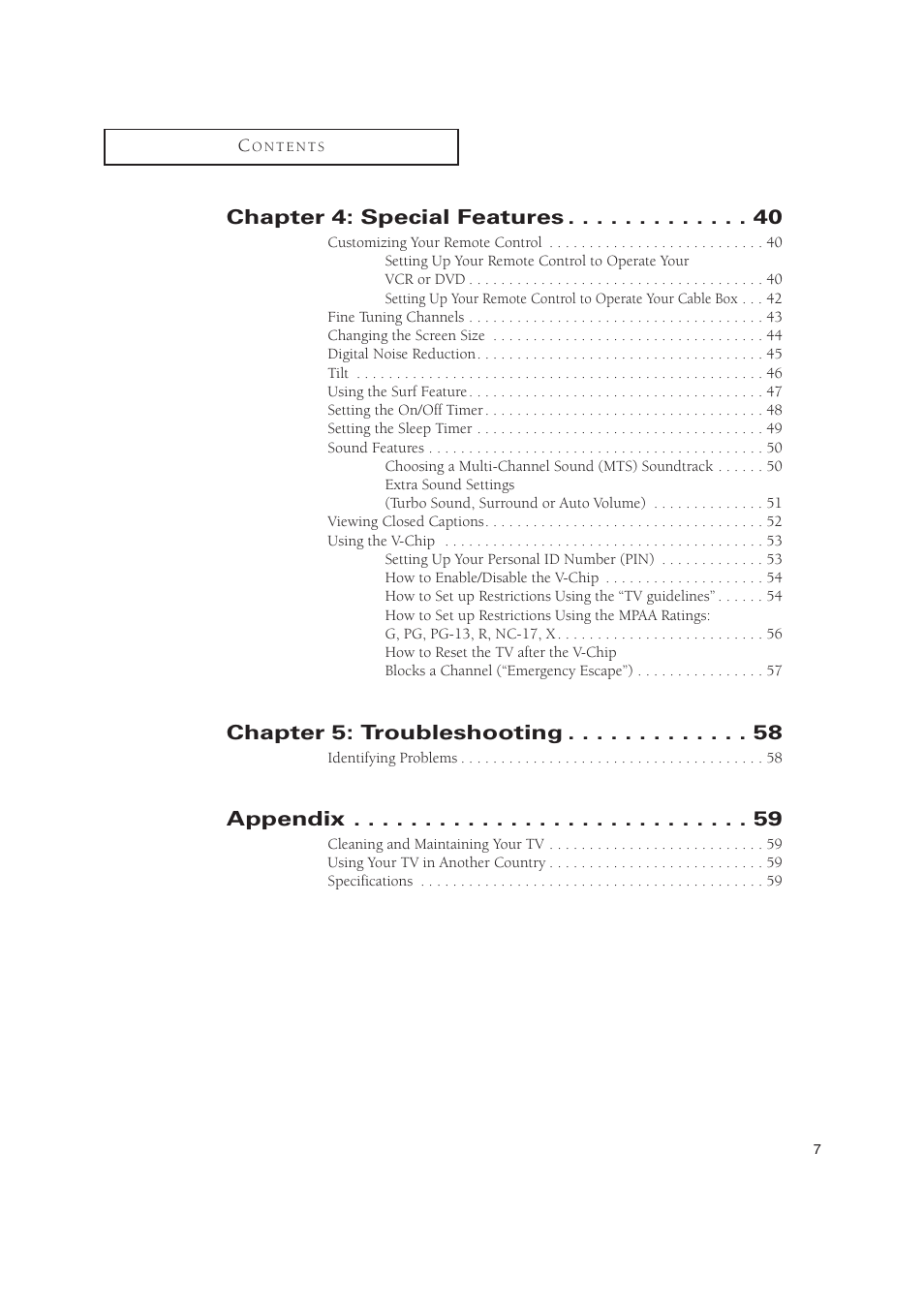 Samsung TXN2734FX-XAA User Manual | Page 7 / 59