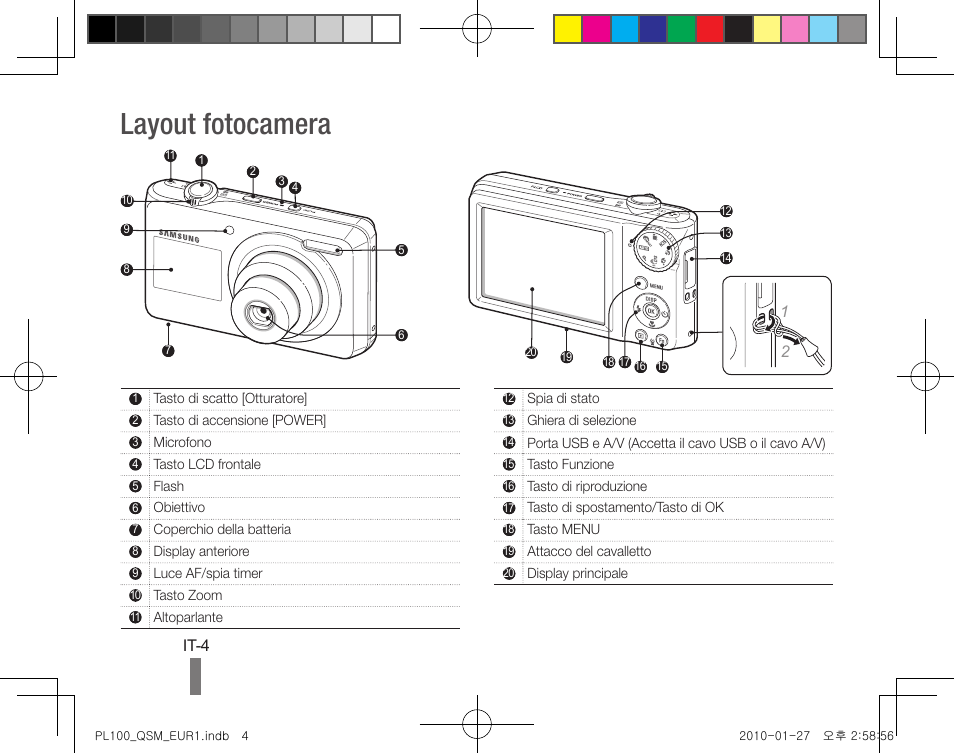 Layout fotocamera | Samsung EC-PL100ZBPPPA User Manual | Page 44 / 72