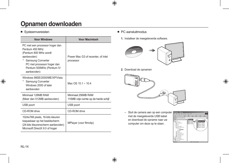 Opnamen downloaden | Samsung i8 User Manual | Page 106 / 128