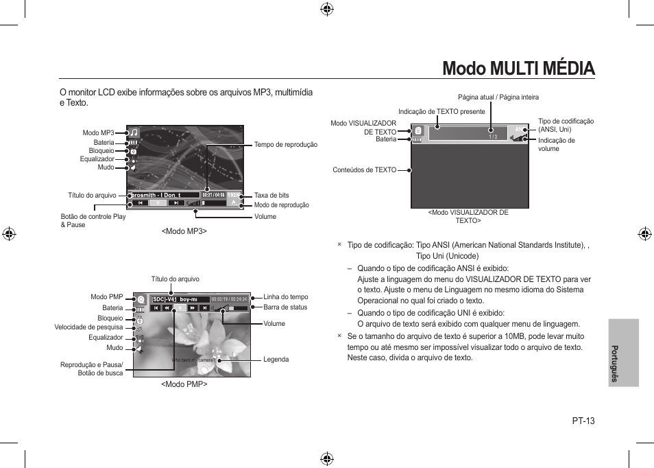 Modo multi média | Samsung i8 User Manual | Page 123 / 128