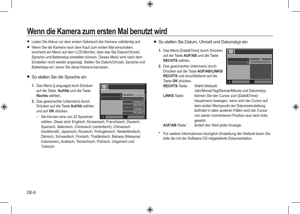 Wenn die kamera zum ersten mal benutzt wird | Samsung i8 User Manual | Page 26 / 128