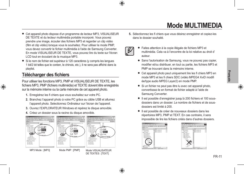 Mode multimedia, Télécharger des ﬁchiers | Samsung i8 User Manual | Page 49 / 128