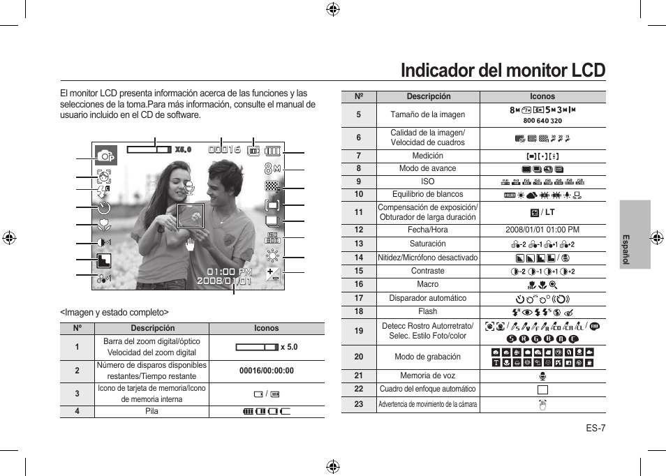 Indicador del monitor lcd | Samsung i8 User Manual | Page 63 / 128