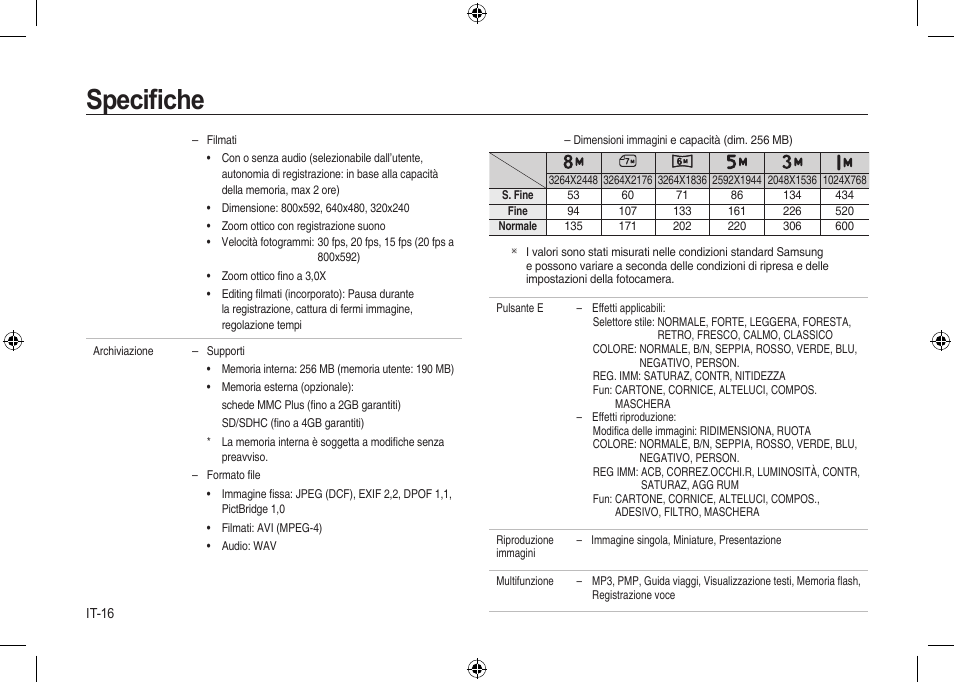 Speciﬁche | Samsung i8 User Manual | Page 90 / 128
