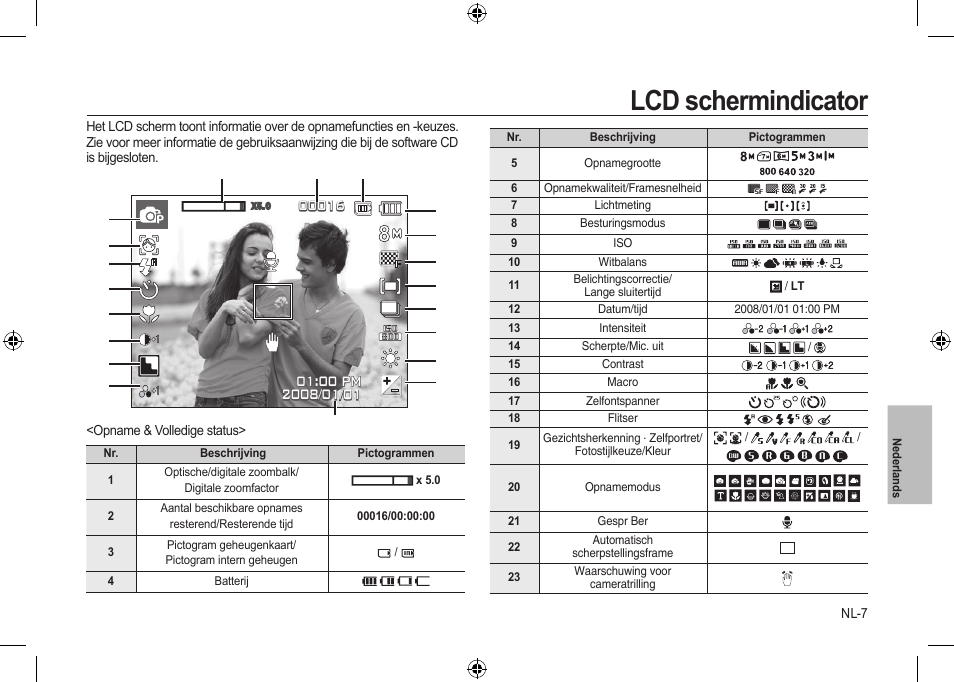 Lcd schermindicator | Samsung i8 User Manual | Page 99 / 128