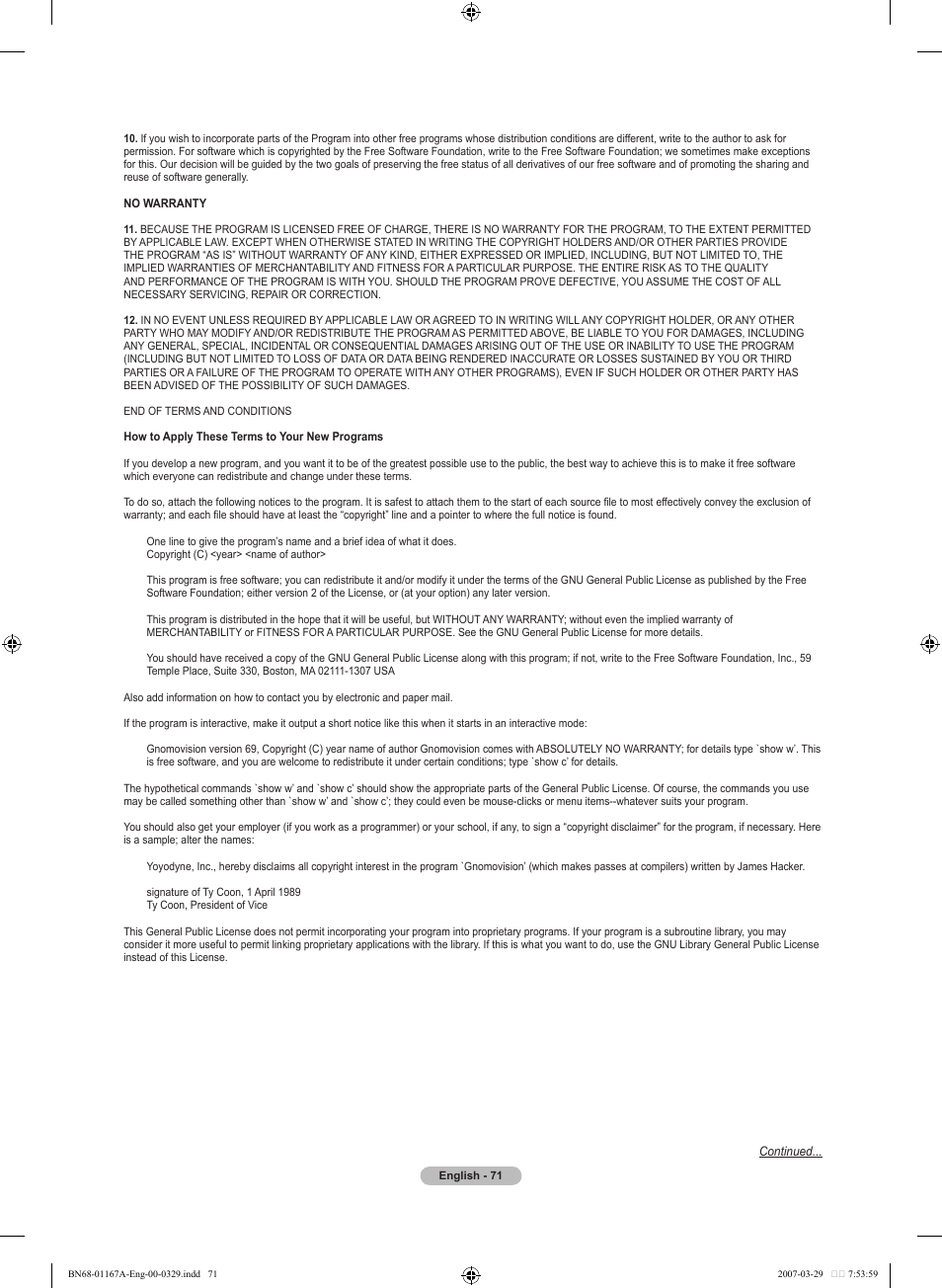 Samsung LNT4042HX-XAA User Manual | Page 73 / 147