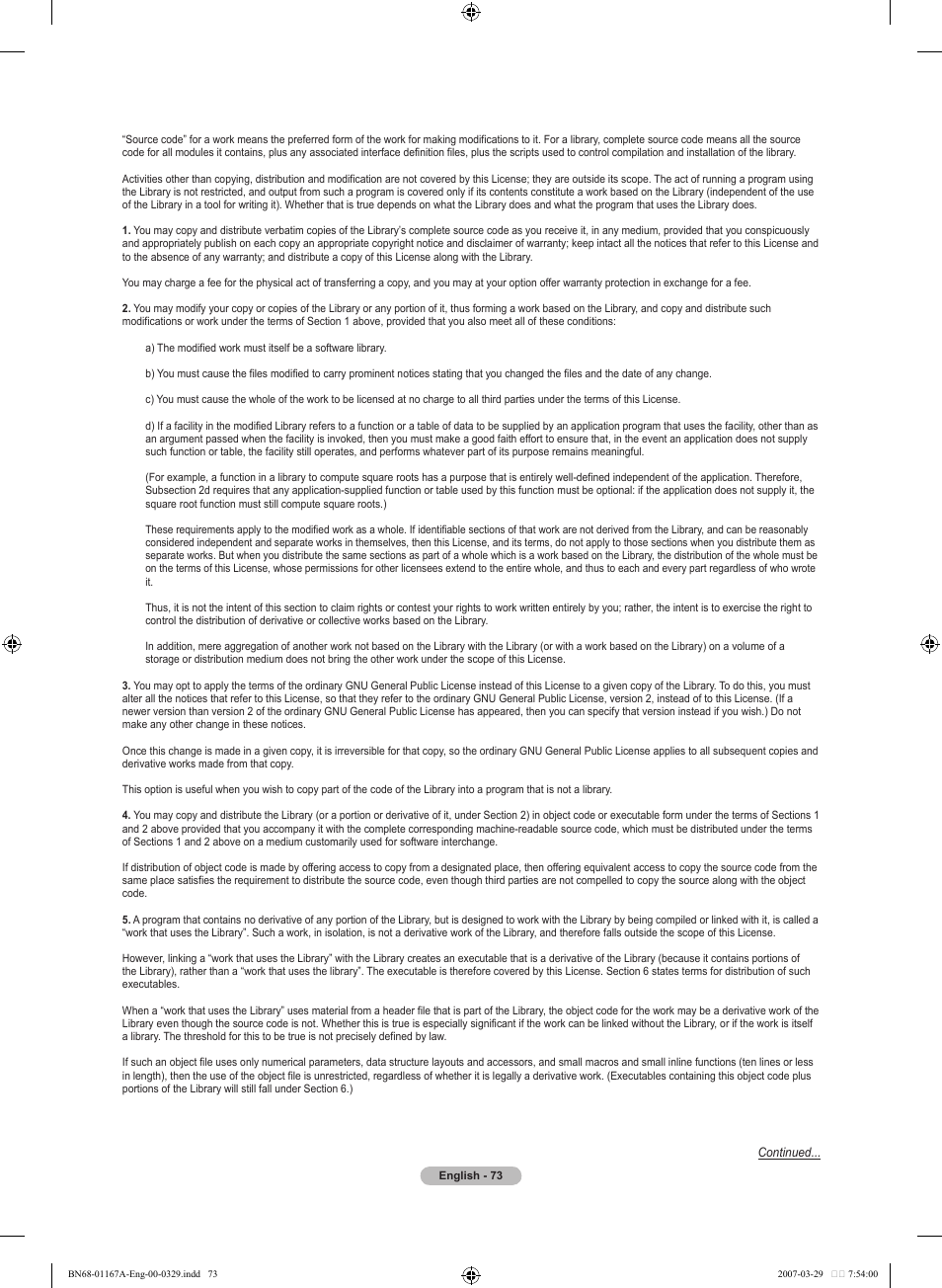 Samsung LNT4042HX-XAA User Manual | Page 75 / 147