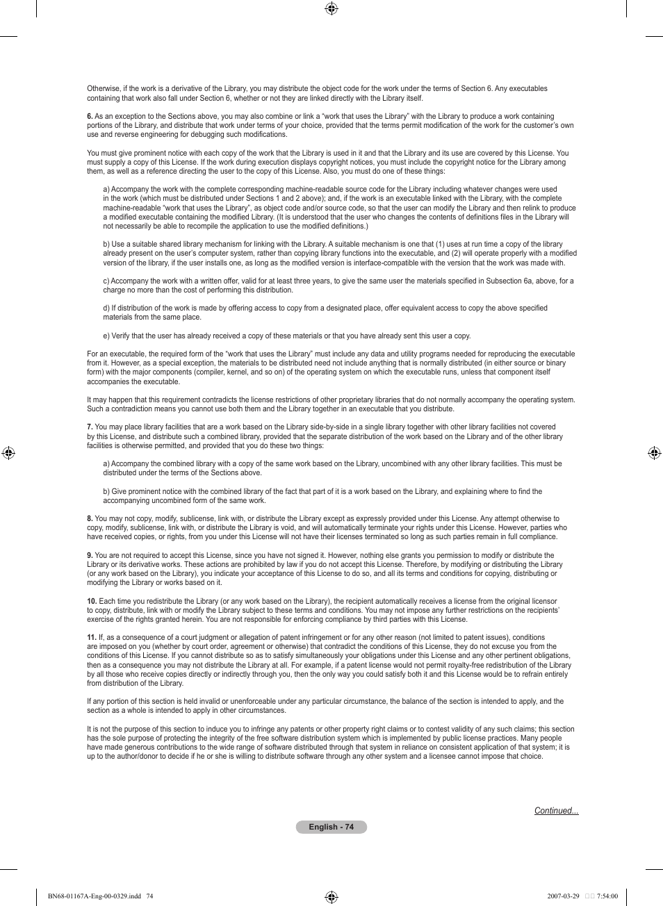 Samsung LNT4042HX-XAA User Manual | Page 76 / 147