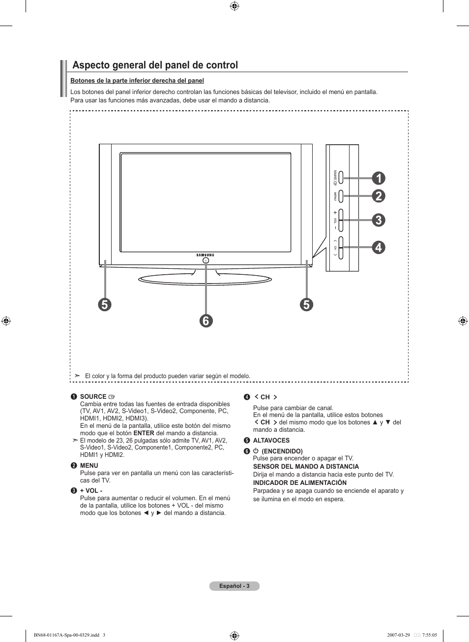 Aspecto general del panel de control | Samsung LNT4042HX-XAA User Manual | Page 81 / 147