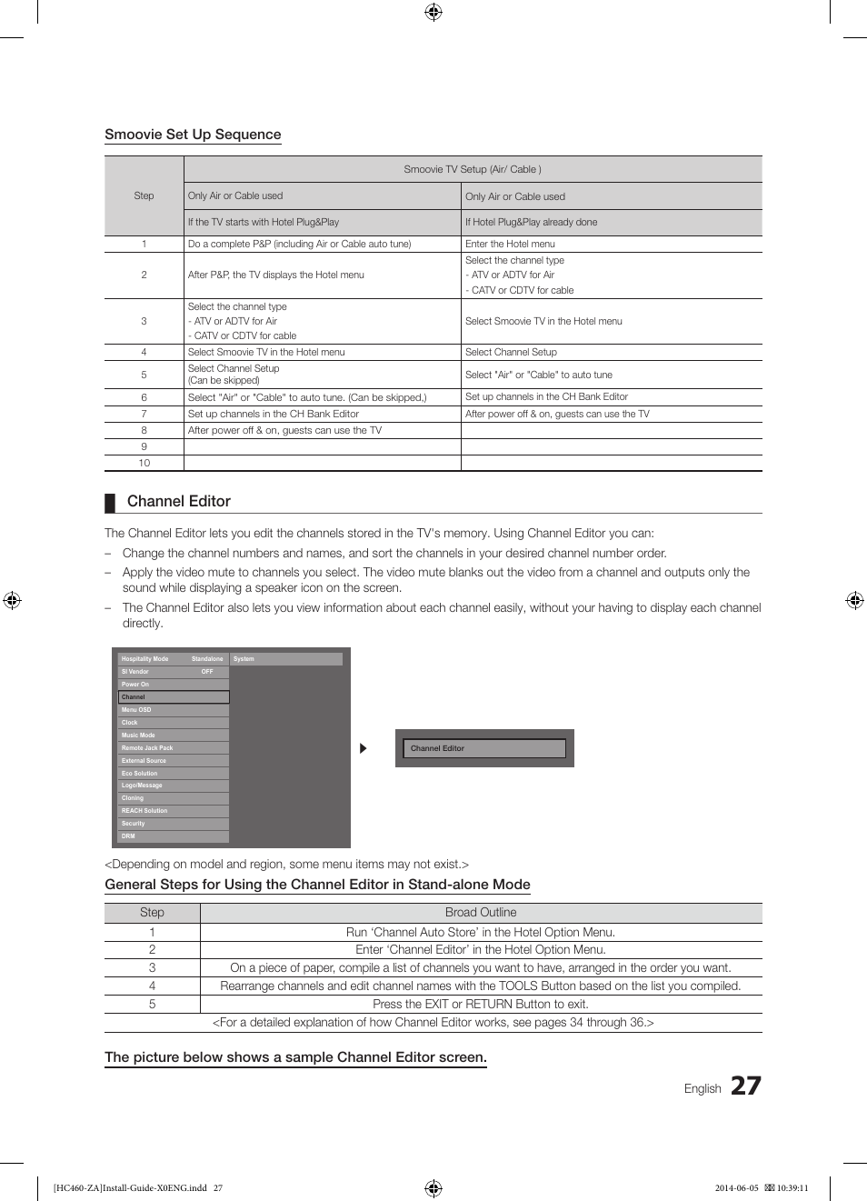 Channel editor | Samsung HG40NC460KFXZA User Manual | Page 27 / 39