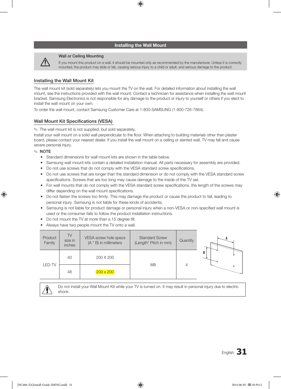 Samsung HG40NC460KFXZA User Manual | Page 31 / 39