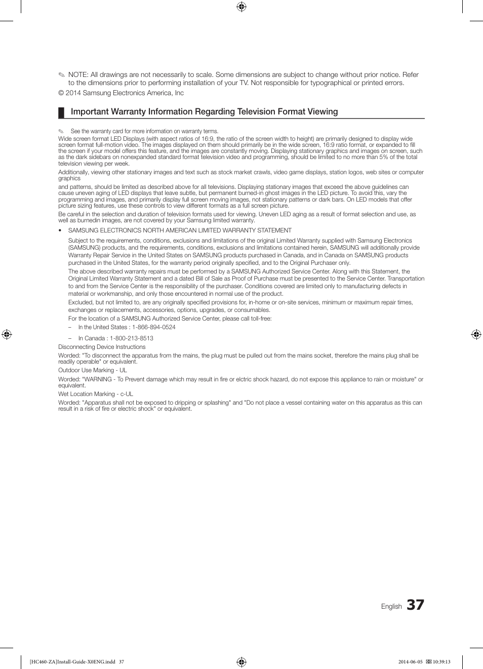 Samsung HG40NC460KFXZA User Manual | Page 37 / 39