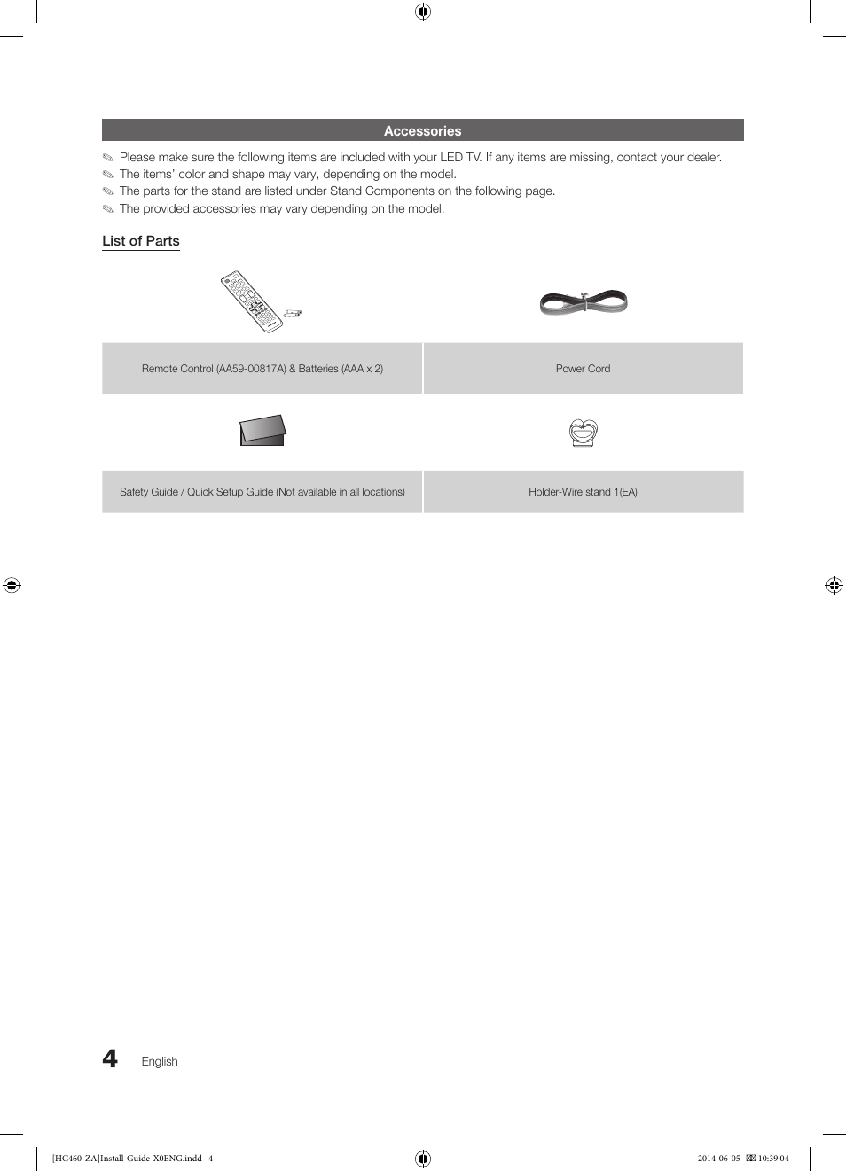 Samsung HG40NC460KFXZA User Manual | Page 4 / 39