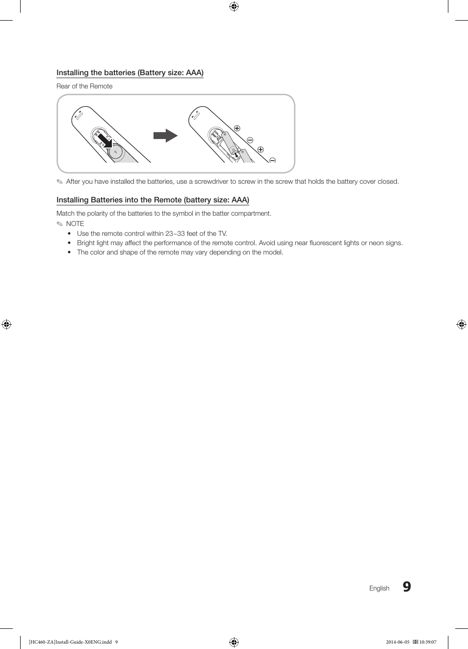 Samsung HG40NC460KFXZA User Manual | Page 9 / 39