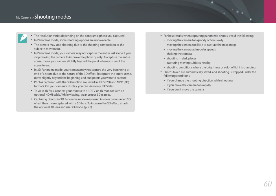 Shooting modes | Samsung EV-NX2000BABUS User Manual | Page 61 / 203