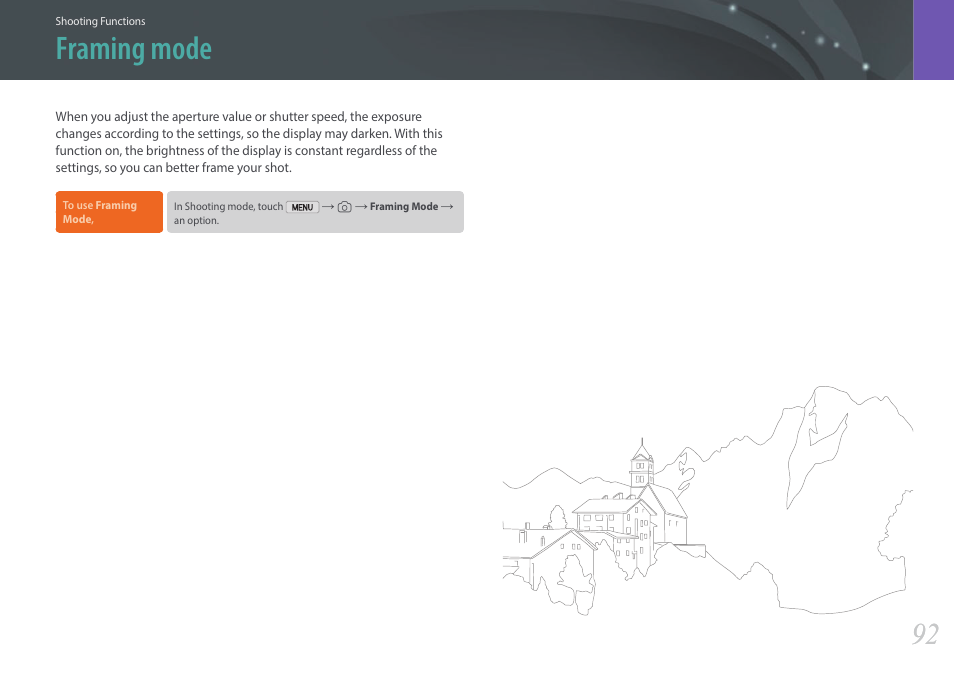 Framing mode | Samsung EV-NX2000BABUS User Manual | Page 93 / 203