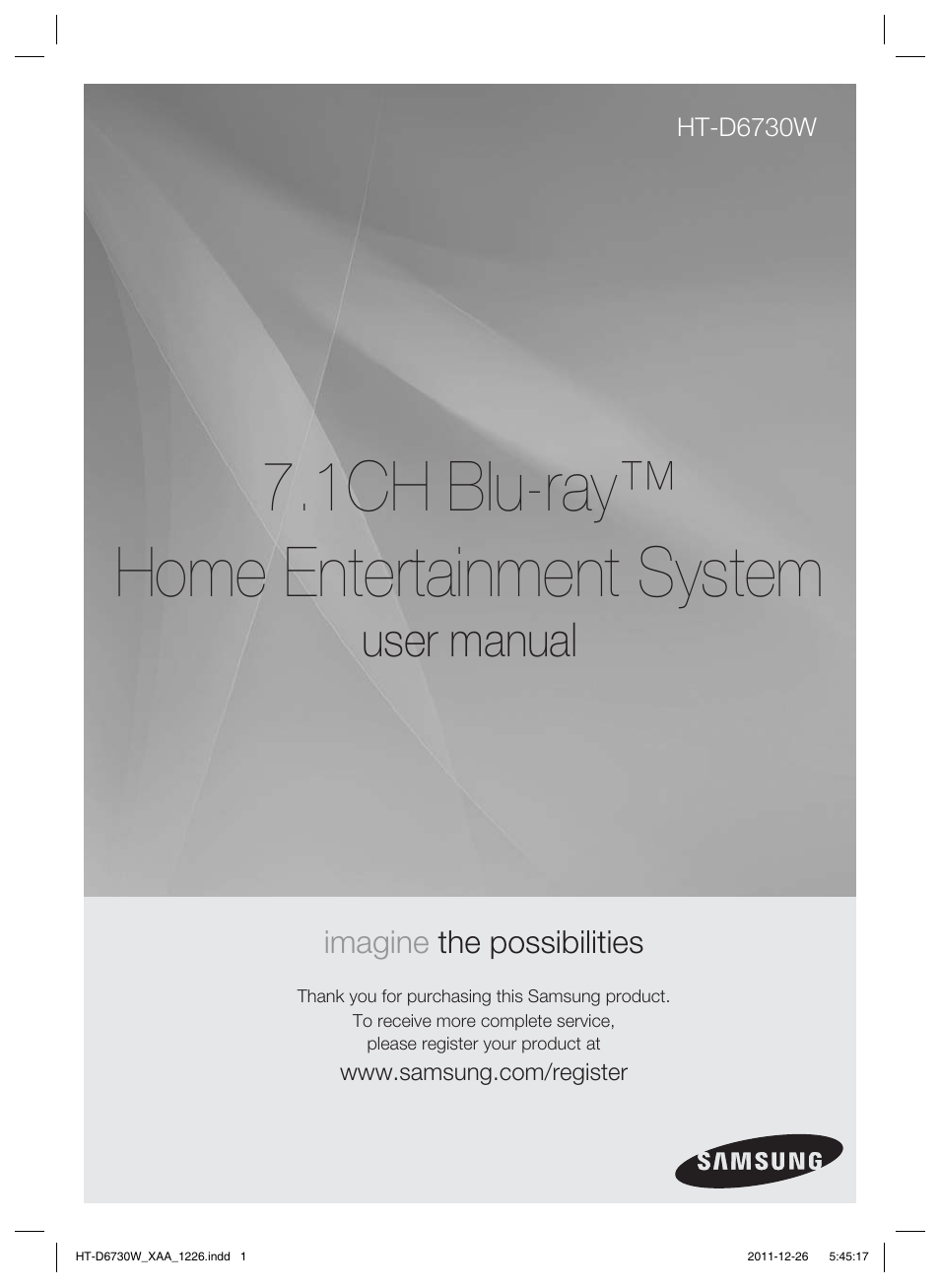 Samsung HT-D6730W-ZA User Manual | 87 pages