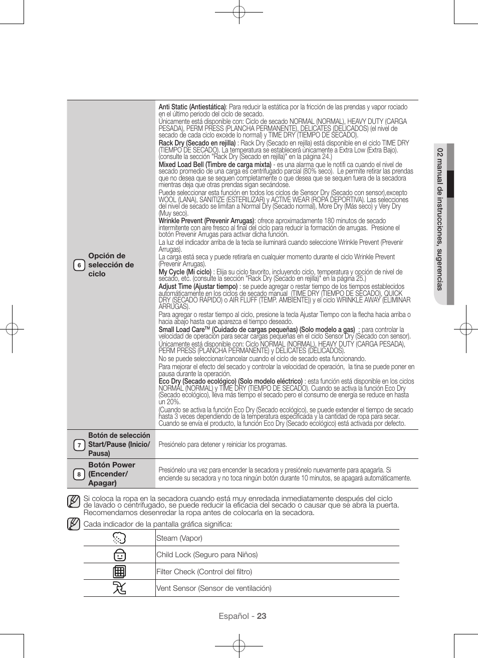 Samsung DV56H9000EW-A2 User Manual | Page 103 / 120