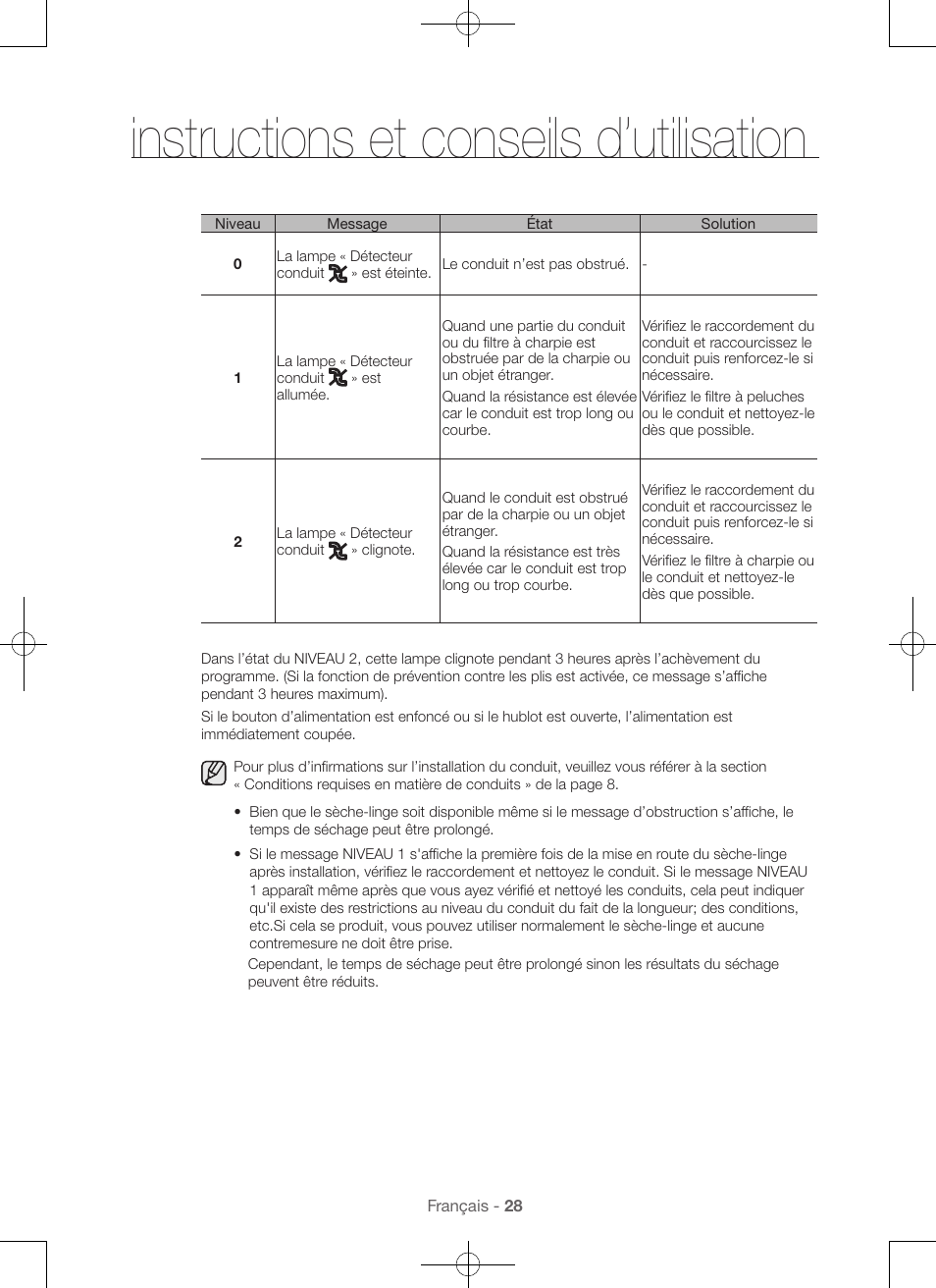 Instructions et conseils d’utilisation | Samsung DV56H9000EW-A2 User Manual | Page 68 / 120
