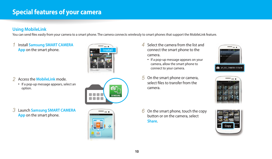 Special features of your camera | Samsung EC-WB250FBPBUS User Manual | Page 11 / 166