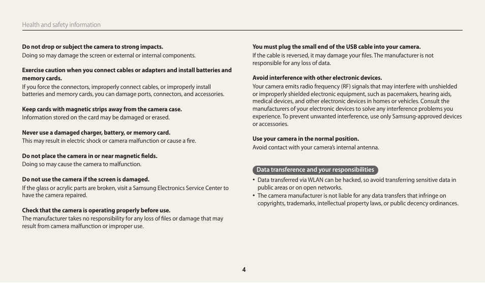 Samsung EC-WB250FBPBUS User Manual | Page 5 / 166