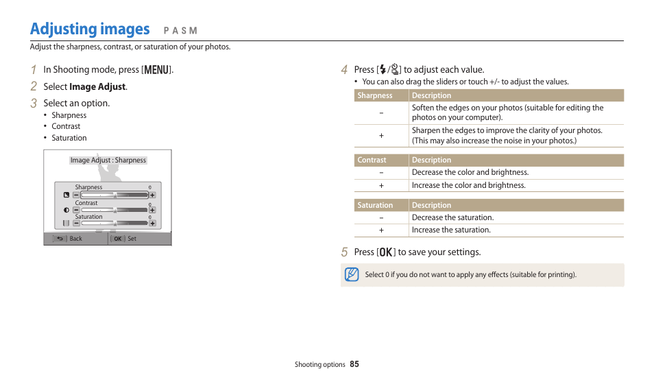 Adjusting images | Samsung EC-WB250FBPBUS User Manual | Page 86 / 166