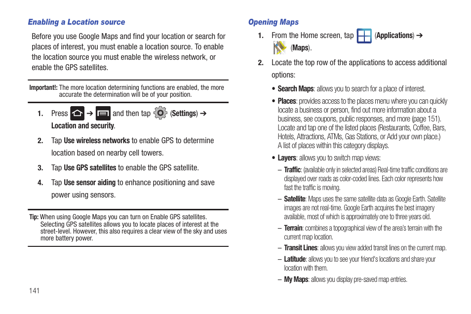 Samsung SGH-T959HAVTMB User Manual | Page 146 / 256