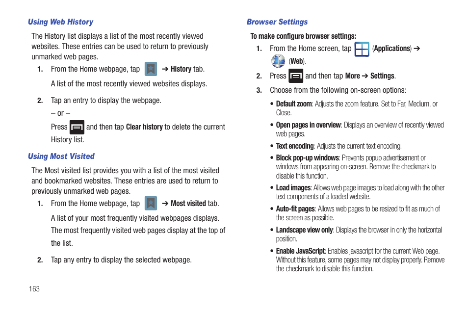 Samsung SGH-T959HAVTMB User Manual | Page 168 / 256