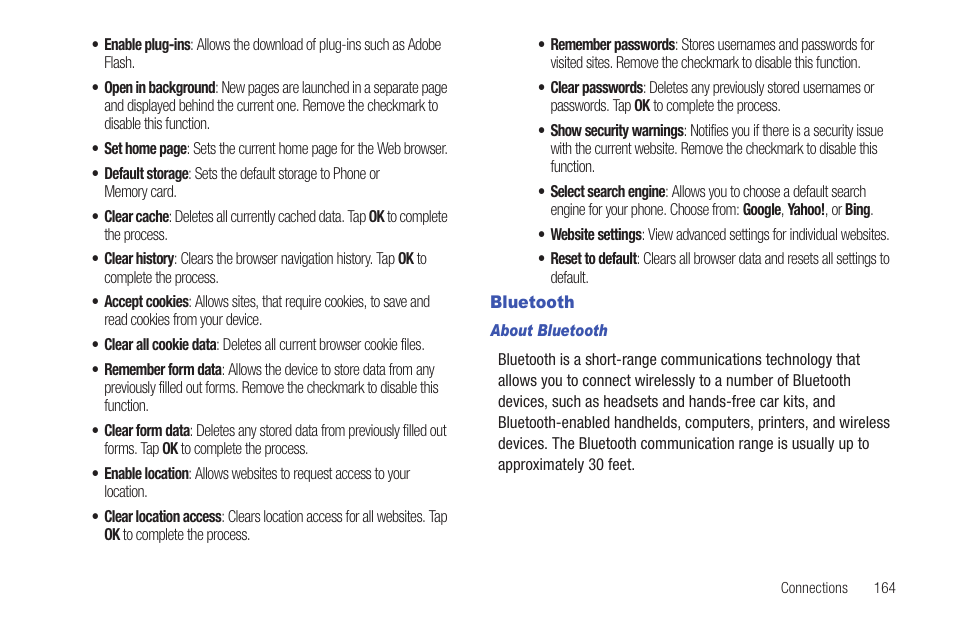 Bluetooth | Samsung SGH-T959HAVTMB User Manual | Page 169 / 256