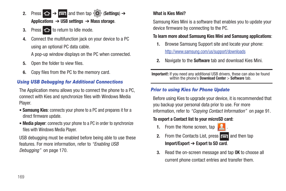 Samsung SGH-T959HAVTMB User Manual | Page 174 / 256