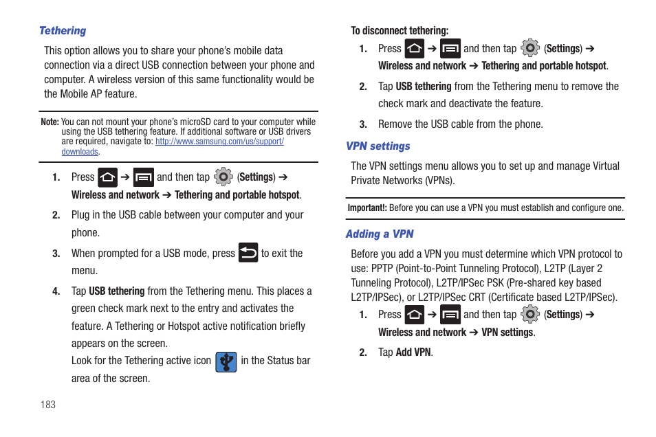 Samsung SGH-T959HAVTMB User Manual | Page 188 / 256