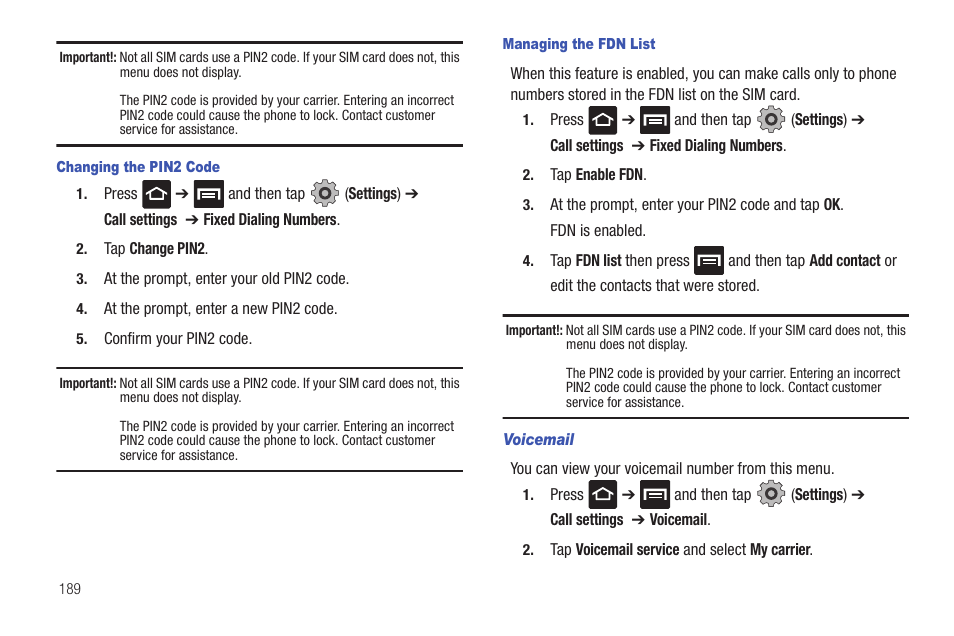 Samsung SGH-T959HAVTMB User Manual | Page 194 / 256