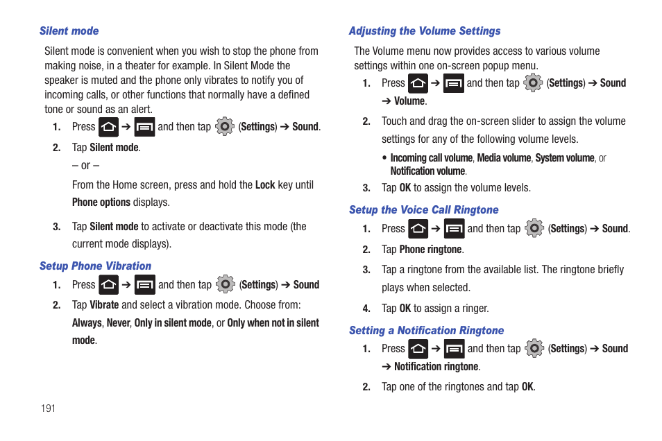 Samsung SGH-T959HAVTMB User Manual | Page 196 / 256