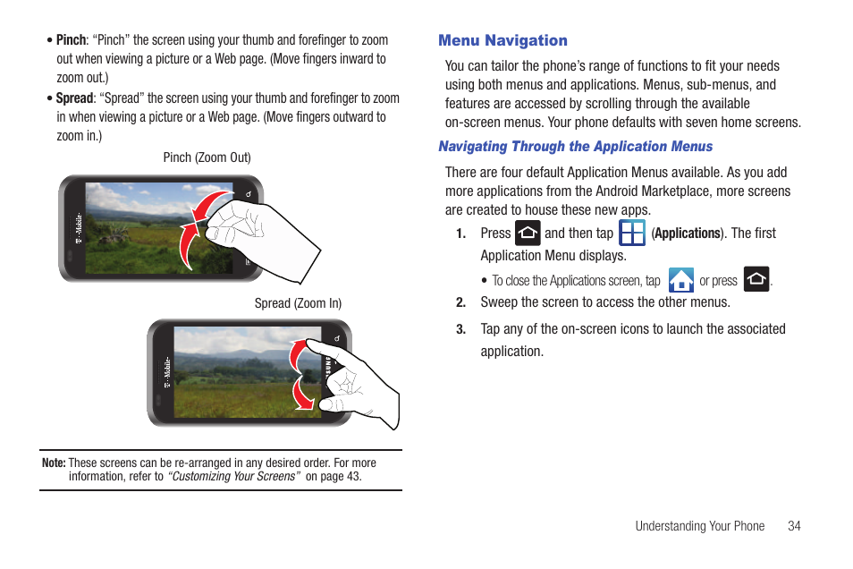 Menu navigation | Samsung SGH-T959HAVTMB User Manual | Page 39 / 256