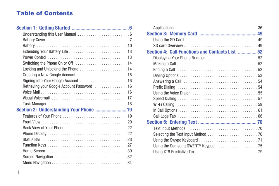 Samsung SGH-T959HAVTMB User Manual | Page 6 / 256