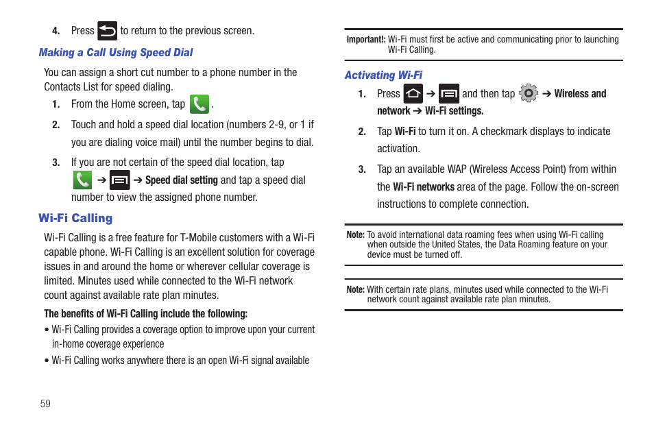 Wi-fi calling | Samsung SGH-T959HAVTMB User Manual | Page 64 / 256