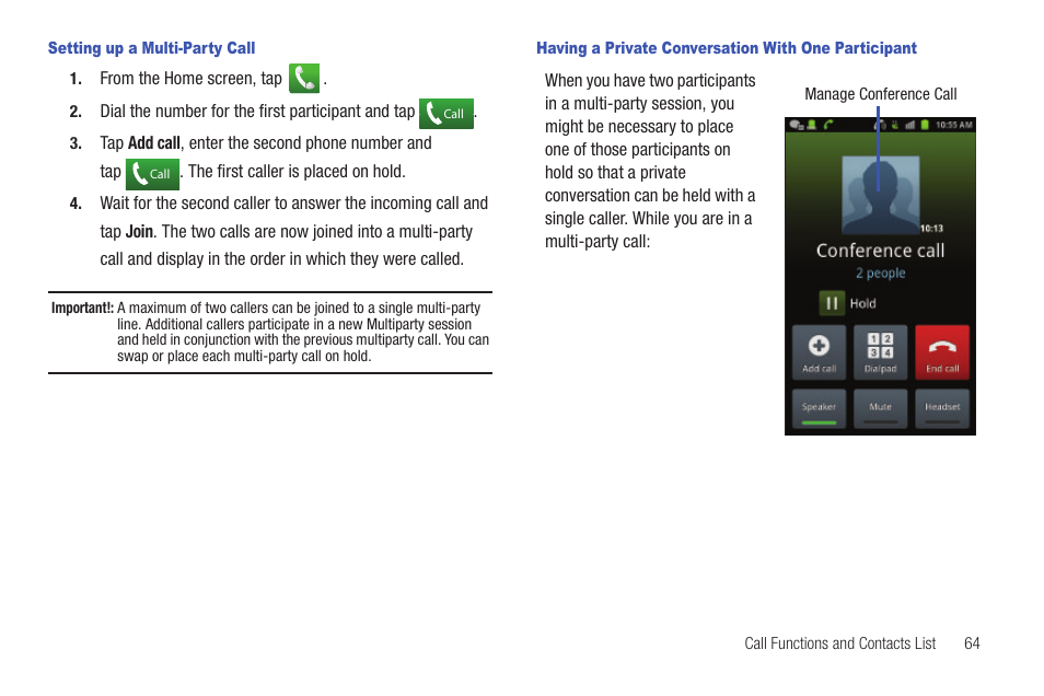 Samsung SGH-T959HAVTMB User Manual | Page 69 / 256