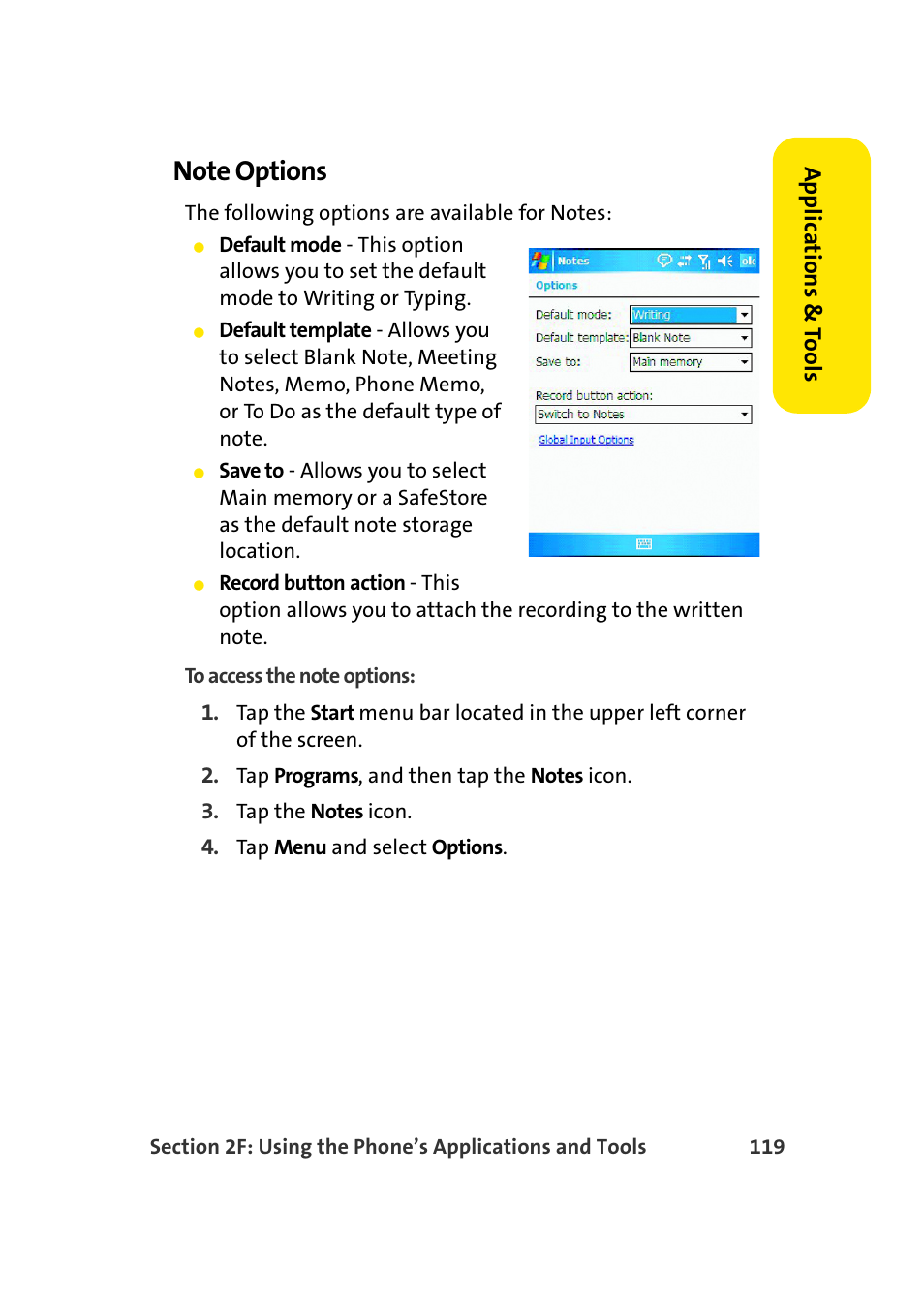 Note options | Samsung SCH-I830MSASPR User Manual | Page 127 / 236