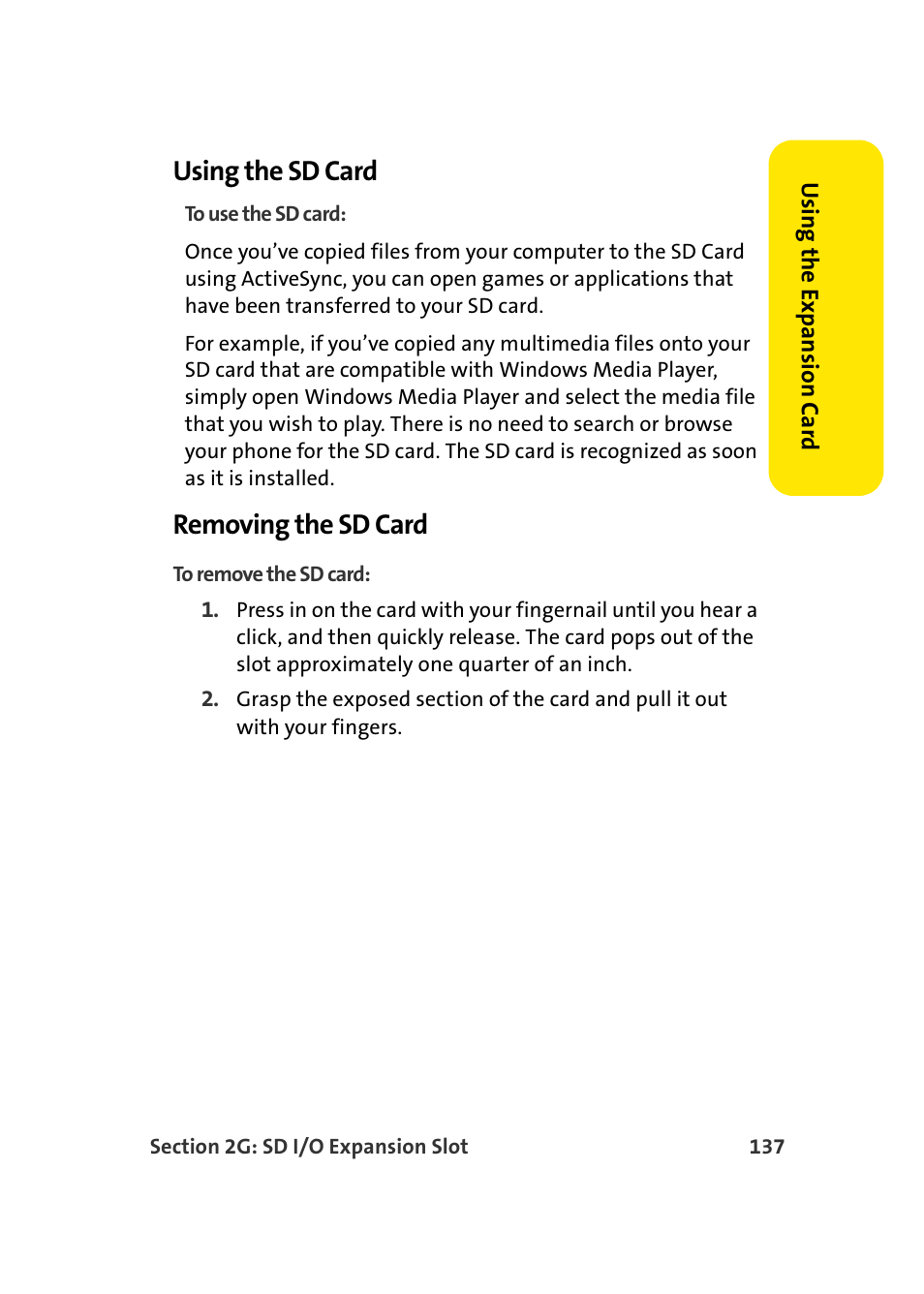 Using the sd card, Removing the sd card, To remove the sd card | Samsung SCH-I830MSASPR User Manual | Page 145 / 236