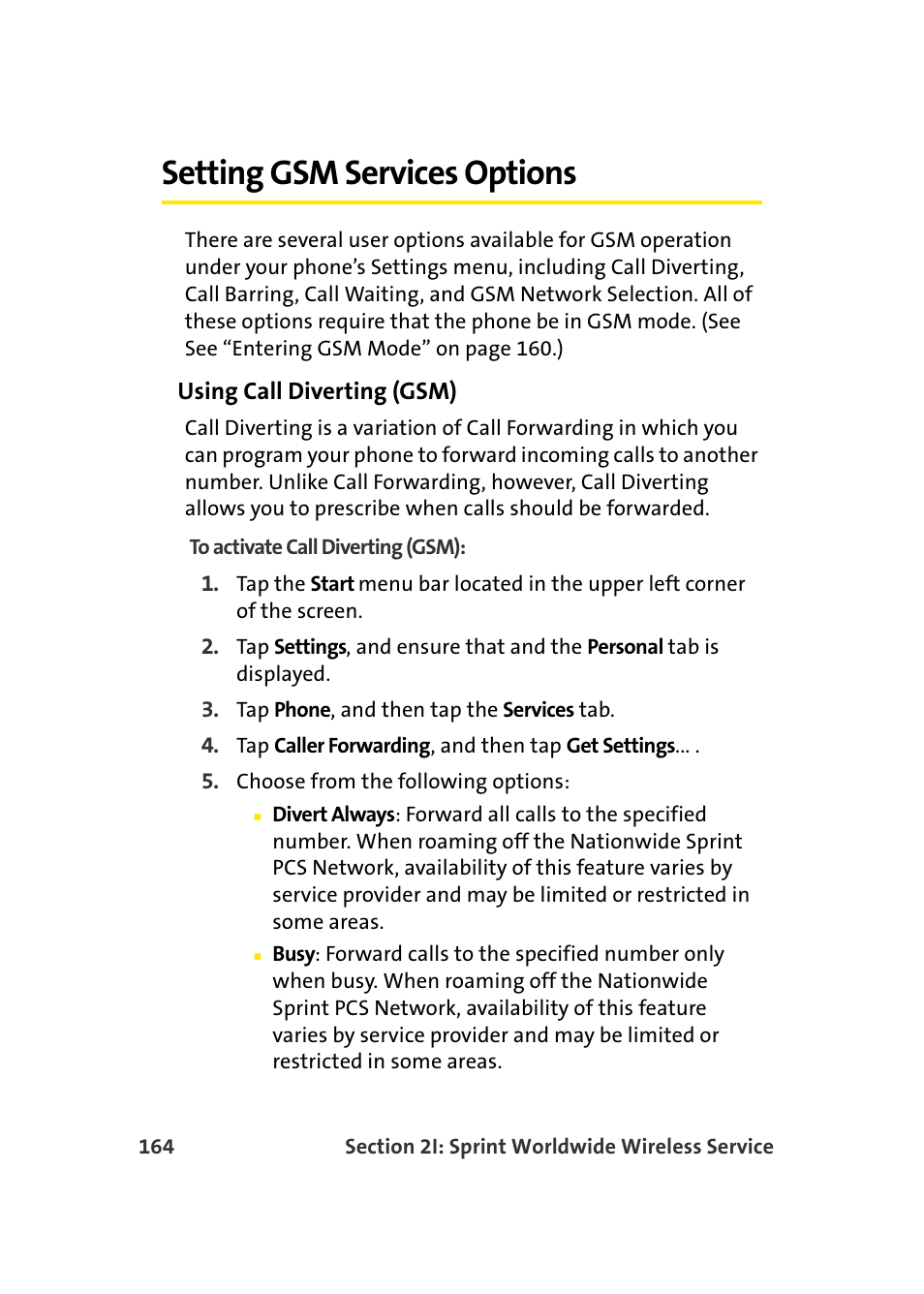Setting gsm services options | Samsung SCH-I830MSASPR User Manual | Page 172 / 236