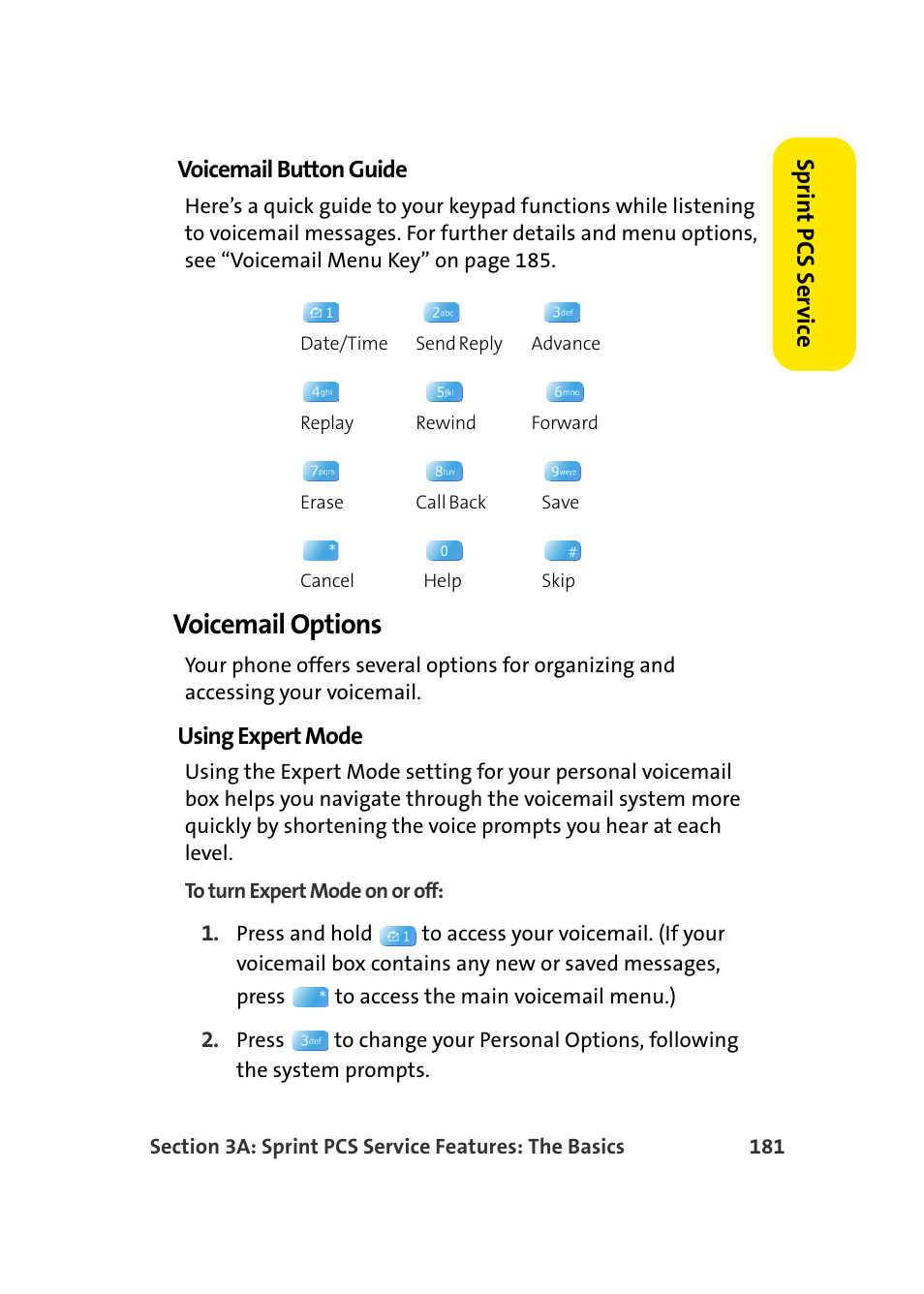 Voicemail options | Samsung SCH-I830MSASPR User Manual | Page 189 / 236