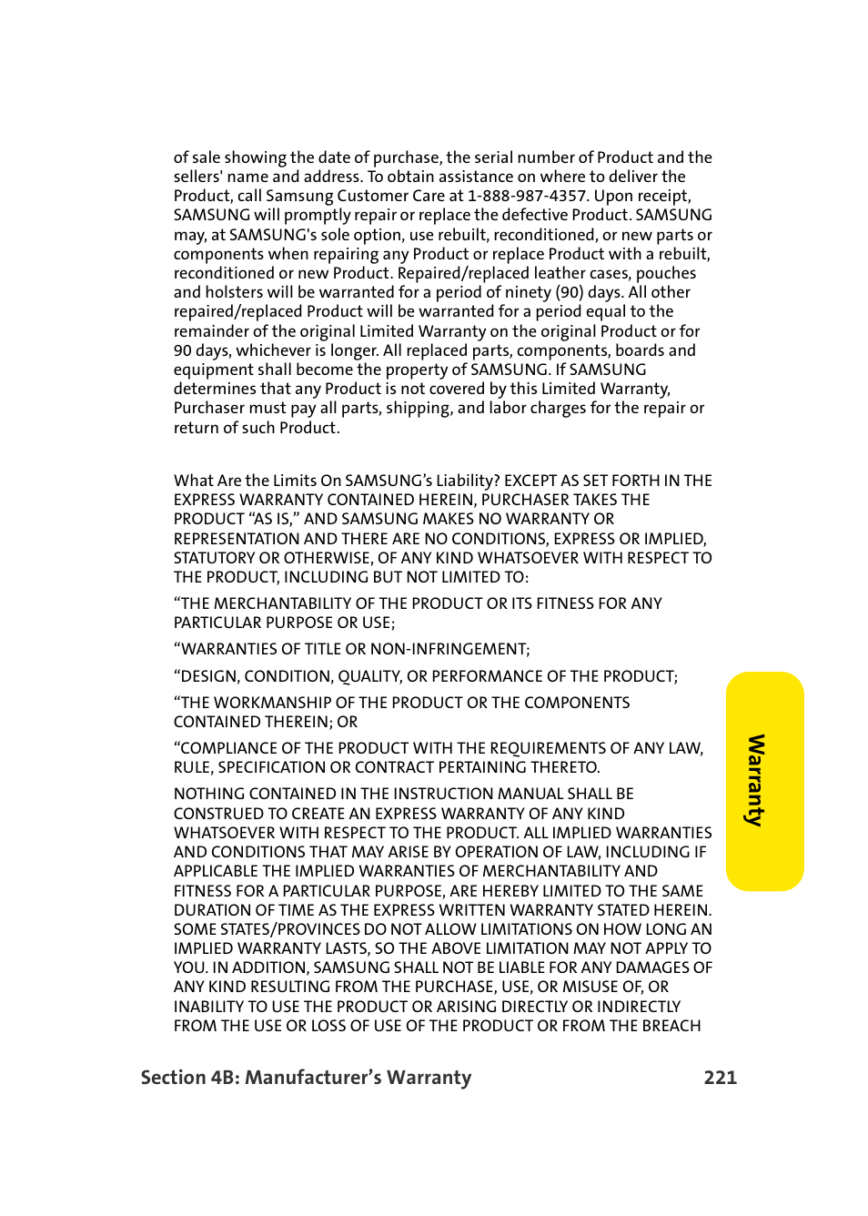 Wa rr a n ty | Samsung SCH-I830MSASPR User Manual | Page 229 / 236