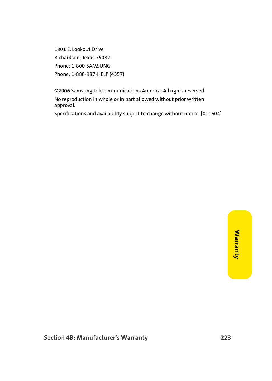 Wa rr a n ty | Samsung SCH-I830MSASPR User Manual | Page 231 / 236